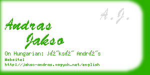 andras jakso business card
